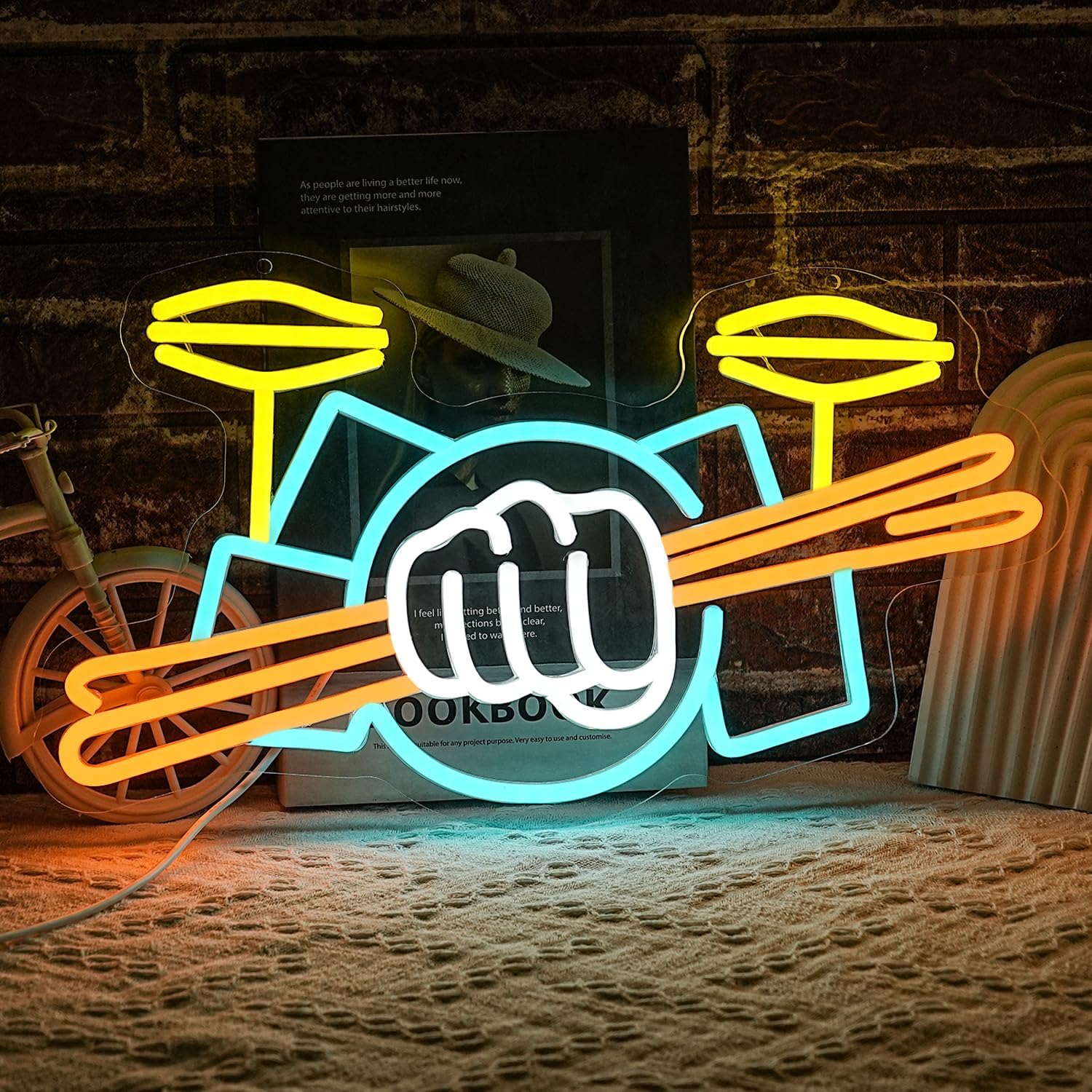 Musical Instruments - Davul Seti Neon Tabela USB Güçlü