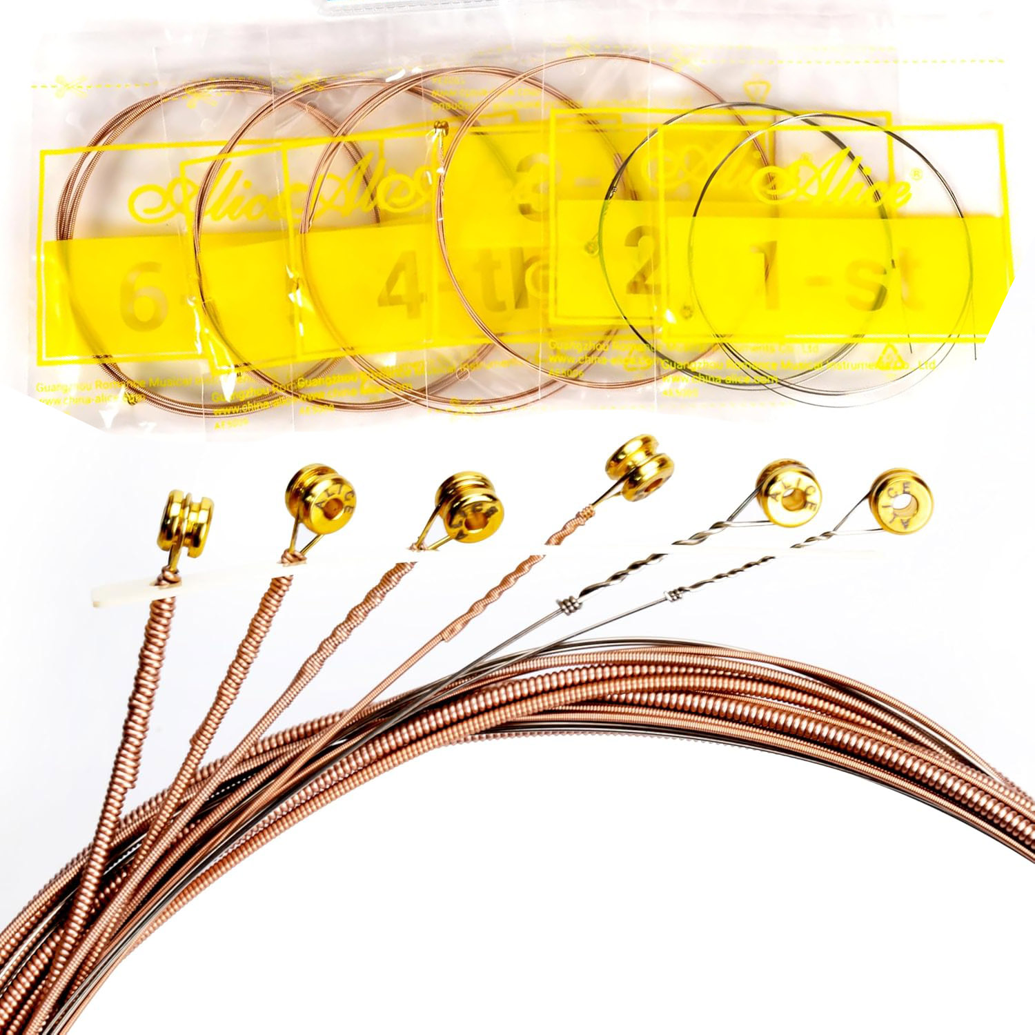 Musical Instrument Strings - 2/6 adet Set yüksek kaliteli akustik