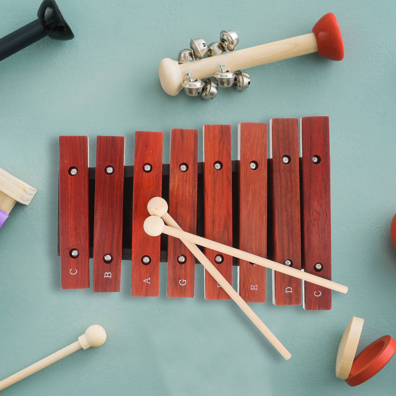 Musical Instrument For Toddlers - 8-Note Ahşap Ksilofon Hafif Taşınabilir Müzik
