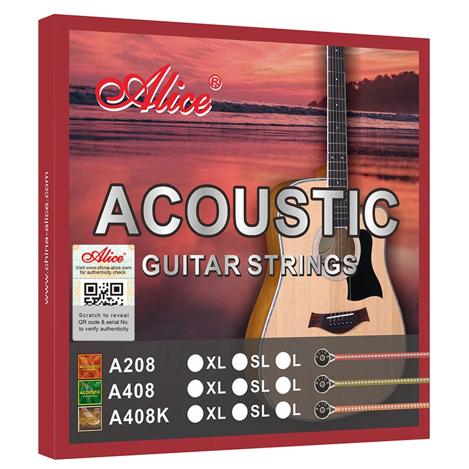Musical Instrument Strings - Alice A408 Tam set Akustik Gitar