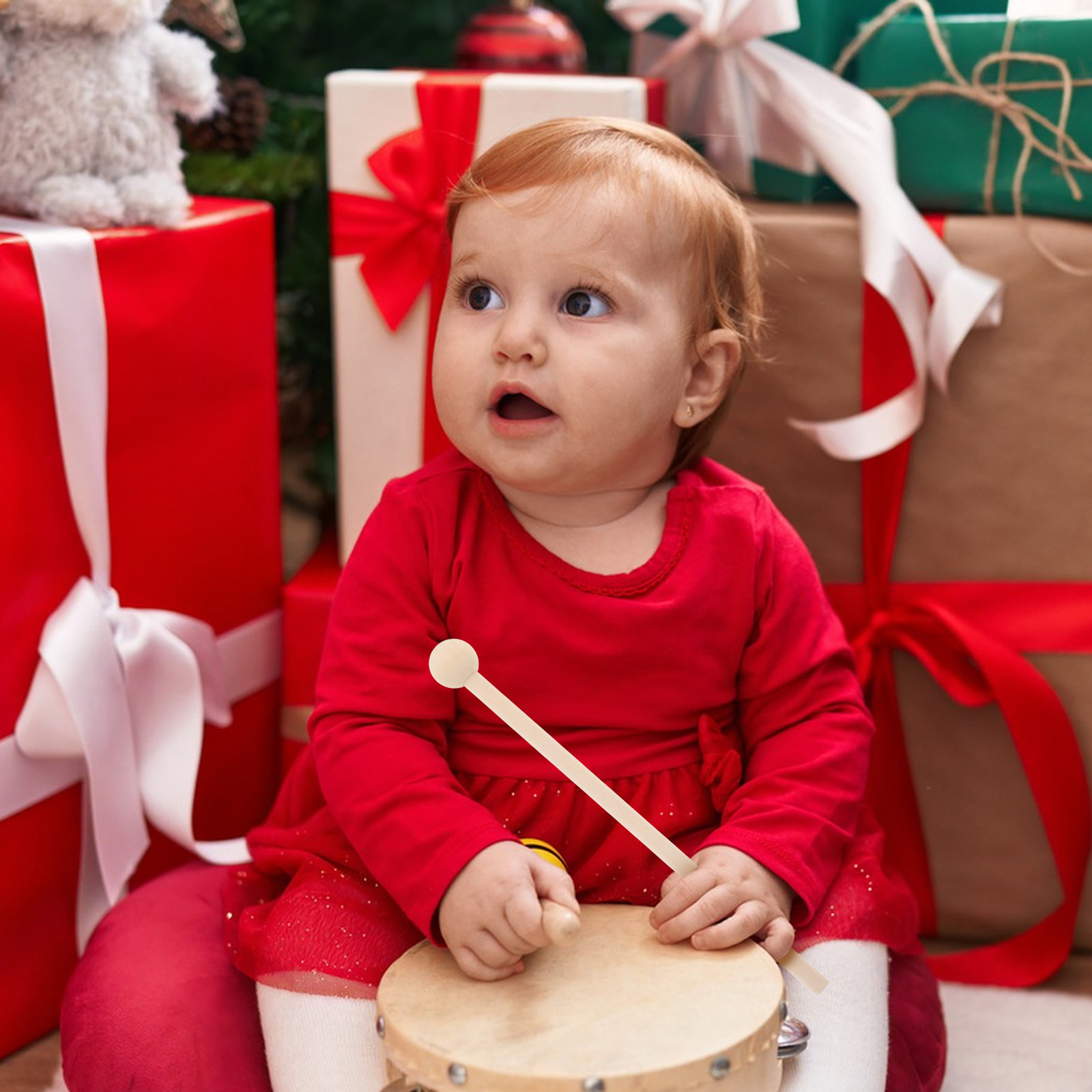Musical Instrument For Toddlers - 10 Adet Çocuk Boyutunda Ahşap Tokmaklar