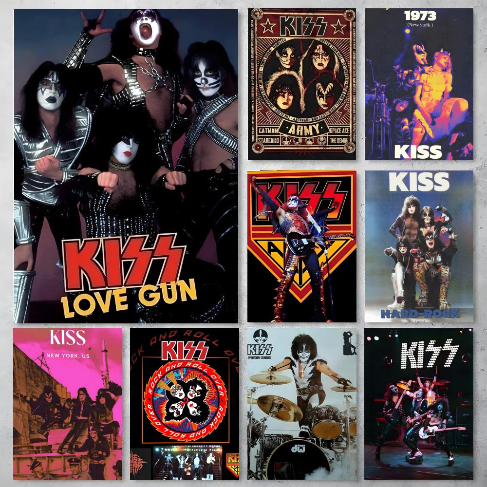 Musical Instrument Poster - K-Kiss Kraft Rock Band-S Posteri Yüksek