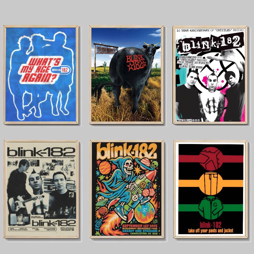 Musical Instrument Poster - B-Blink 182 Rock Grubu Klasik Film