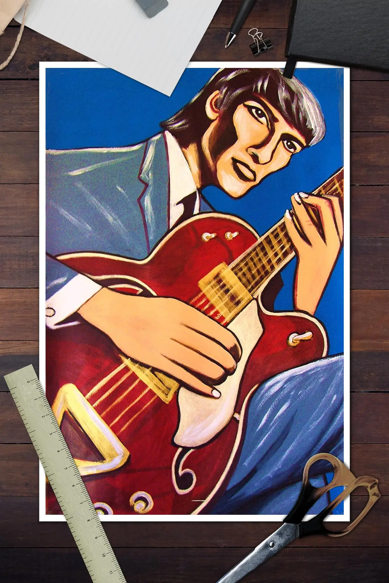 George Harrison klasik Rock St - Musical Instrument Poster incelemesi ve fiyatı