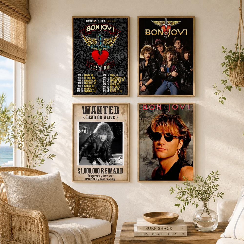 Rock Band B-Bon Jovi Posteri Ç - Musical Instrument Poster incelemesi ve fiyatı
