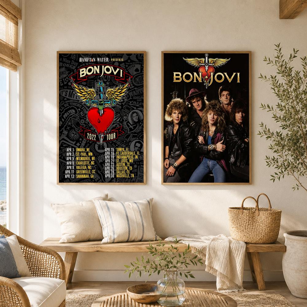 Rock Band B-Bon Jovi Posteri Ç - Musical Instrument Poster incelemesi ve fiyatı