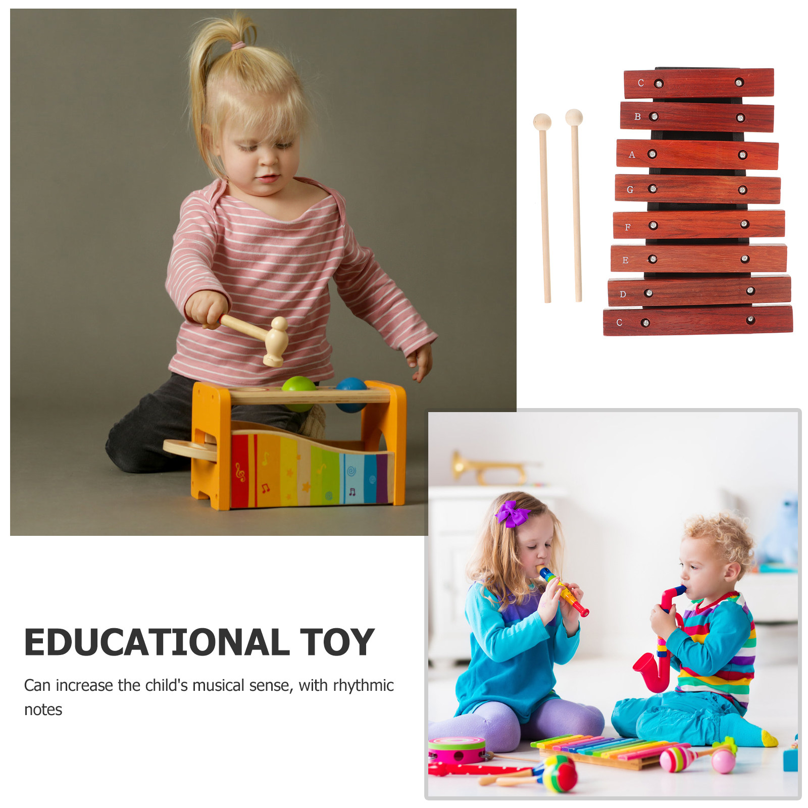 8-Note Ahşap Ksilofon Hafif Ta - Musical Instrument For Toddlers incelemesi ve fiyatı