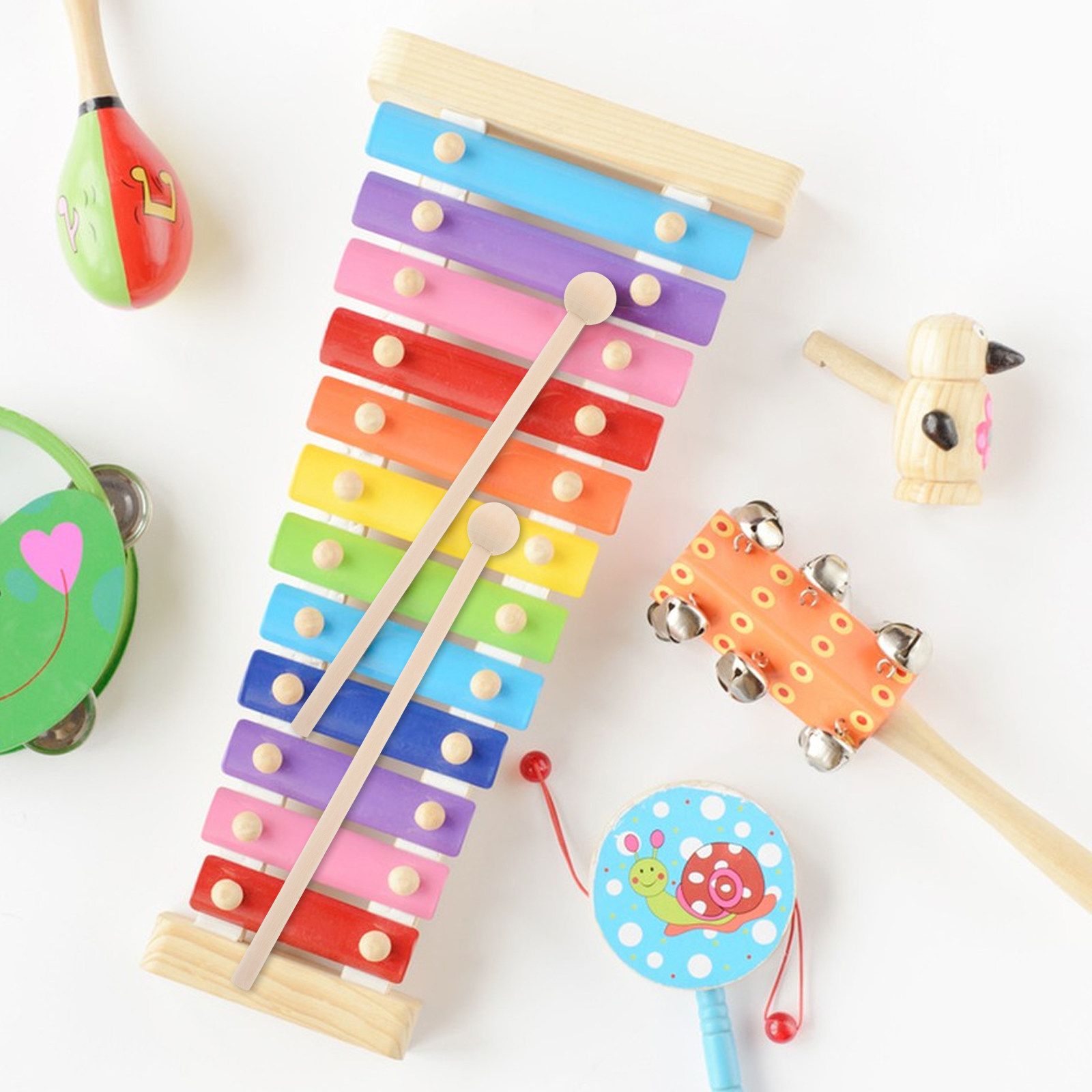 10 Adet Ahşap Davul Çubukları, - Musical Instrument For Toddlers incelemesi ve fiyatı