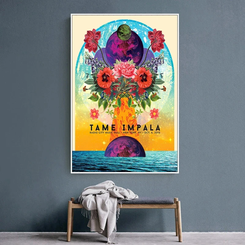 Yeni Tame Impala Psychedelic R - Musical Instrument Poster incelemesi ve fiyatı